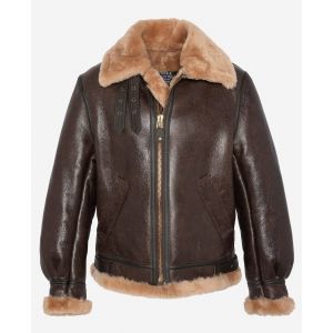 Bombardier mouton homme marron/gold Schott