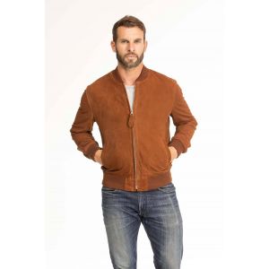 Blouson cuir homme cognac Schott