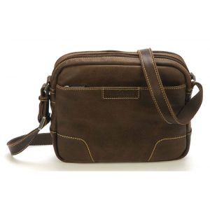 Sac besace cuir homme ch&acirc;taigne Arthur & Aston