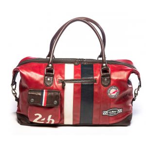 Sac cuir agneau rouge 24H du Mans