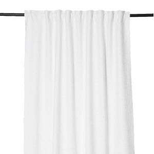 Rideau California Haomy Ruflette et Passe-Tringle 130×280 cm - 6 couleurs tendances, Blanc / 130x280 cm