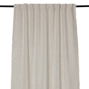 Rideau California Haomy Ruflette et Passe-Tringle 130×280 cm - 6 couleurs tendances, Naturel / 130x280 cm