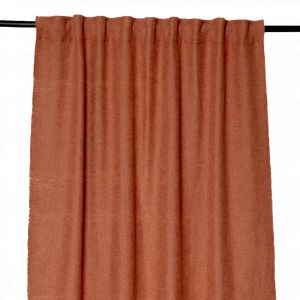 Rideau California Haomy Ruflette et Passe-Tringle 130&times;280 cm - 9 couleurs tendances, Brick / 130x280 cm