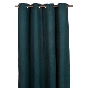Rideau en lin lavé et coton Figari 140x280 cm - 9 couleurs - Haomy - Harmony Textile, Bleu de prusse