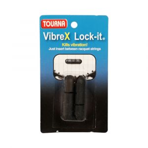 Tourna Vibrex Lock Antivibrateur Pack De 2 Unit&eacute;s-Noir