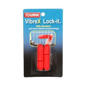 Tourna Vibrex Lock Antivibrateur Pack De 2 Unit&eacute;s-Rouge