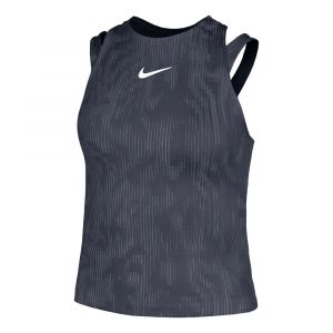 Nike Dri-Fit Slam D&eacute;bardeur Tank Top Femmes-Bleu Fonc&eacute;,Blanc