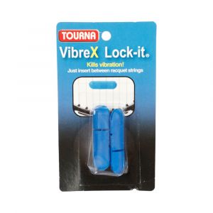Tourna Vibrex Lock Antivibrateur Pack De 2 Unit&eacute;s-Bleu