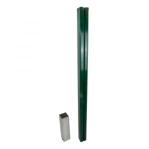 Tegra ASS Poteau Pour Filet Aluminium, Tube Carr&eacute;-Vert Fonc&eacute;