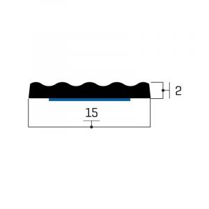 Joint de vitrage à sec adhésif epdm joint de vitrage à sec adhésif epdm 2 x 15 mm - noir 1 rouleau(x) de 125 mètre(s) linéaire - france calfeutrage