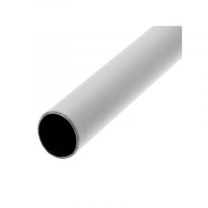 Tube de penderie blanc 25 mm 1 tube(s) de 2 mètre(s) linéaire 2.00 m tube de penderie rond ø25 mm - blanc rond acier - interges.com