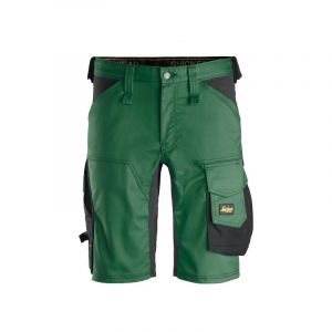 Short de travail allround vert 200 - 300 g entre 4 et 6 48 bermuda 1 pi&egrave;ce(s) coton / polyester, &eacute;lasthanne short allround stretch vert fonc&eacute; t48 - sn
