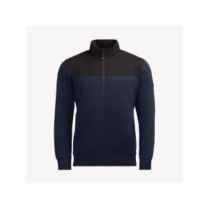 Sweat col montant rob 200 - 300 g 3xl entre 1 et 3 coton / polyester sweat 1 pièce(s) marine/noir sweat zip rob marine/noir t3xl bleu , noir - fhb ori