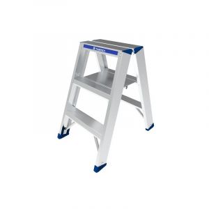 Marchepied aluminium double acces 3 1 pi&egrave;ce(s) 7.3 kg 150 kg marchepied double acces 3 marches avec garde-corps 0.77 m 2.48 m - tubesca-comabi