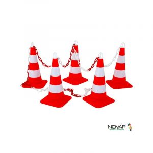 Kit 5 cônes + 5 crochets + chaîne 7,5m 1 pièce(s) kit 5 cônes + 5 crochets + chaîne 7,5m - novap