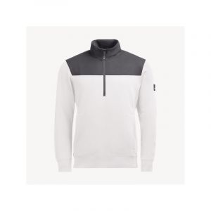 Sweat col montant rob 200 - 300 g xl entre 1 et 3 coton / polyester sweat 1 pièce(s) anthracite/blanc sweat zip rob anthracite/blanc txl blanc, gris -