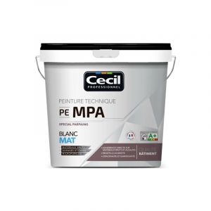 Peintures spécial parpaing pe mpa peinture blanc mat spécial parpaing pe mpa intérieur acrylique brosse/rouleau, pistolet sans air eau blanc 1 très so