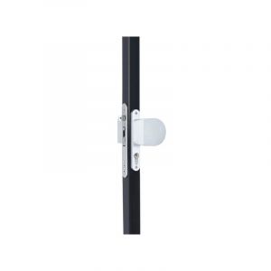 Paire de poignées arrondies en aluminium anodisé 1 pièce(s) paire de poignées arrondies fixes + manoeuvrables - alu nat. - locinox