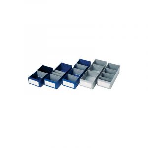 Lot boîte pour étagère la-ka-pe 1 carton(s) de 15 pièce(s) boîte étagère l400xl160xh100/112mm bleu ps - la-ka-pe