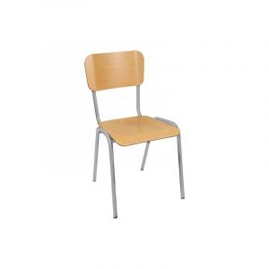 Lot chaise gerbable bmv 1 carton(s) de 4 pièce(s) chaise gerbable hêtre naturel laqué - bmv