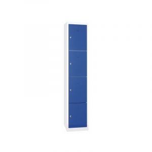 Casier scolaire m&eacute;tallique monobloc bleu 1 pi&egrave;ce(s) casier scolaire 1 x 4 cases 40 cm 1800 x 415 x 500 mm - bleu m&eacute;tal 500 mm 1800 mm sans 4 415 mm 40