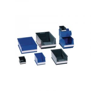 Lot boîtes de rangement ouvertes lockweiler 1 carton(s) de 14 pièce(s) boîtes rangement ouvertes l350/300xl210xh145mm pe bleues - lockweiler