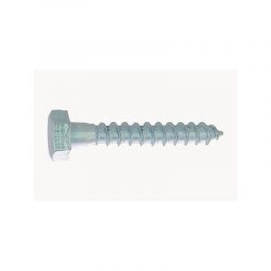 Vis à bois tête hexagonale tirefond - acier zingué blanc tête hexagonale (h) din 571 8 mm sans empreinte 1 boîte(s) de 100 pièce(s) 60/36 mm bois, boi