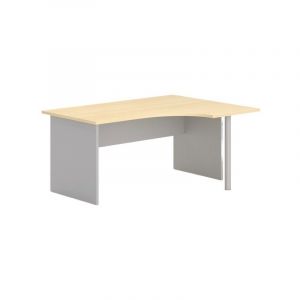 Bureau d'angle pieds panneaux tono 1 pi&egrave;ce(s) 25 mm 1600 mm 730 mm droite m&eacute;lamin&eacute; h&ecirc;tre 0 angle 1200 mm bureau d'angle &agrave; droite tono 1600 x 1200 x 73