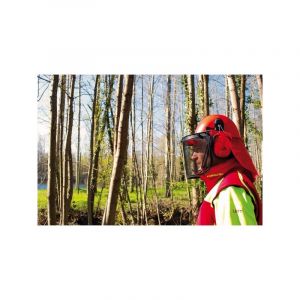 Casque forestier francital standard non poly&eacute;thyl&egrave;ne orange grillage 1 pi&egrave;ce(s) ecran facial grillag&eacute; - francital