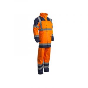 Ensemble de pluie hydra ensemble de pluie hydra orange/marine tm 200 - 300 g m entre 1 et 3 polyester ensemble de pluie 1 pi&egrave;ce(s) classe 1, classe 2