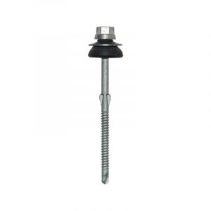 Vis autoperceuse monozac / charpente m&eacute;tallique vis autoperceuse monozac m6,3 x 110 mm - naturelle / zamac t&ecirc;te hexagonale (h) couverture 110 mm acier