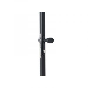 Paire de poignées arrondies en aluminium anodisé 1 pièce(s) paire de poignées arrondies fixes ou manœuvrables - alu noir - locinox