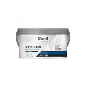 Impression plaque de pl&acirc;tre chantier ip35 nouveau format sous couche blanche ip 35 supports neufs ou sains courante int&eacute;rieur acrylique eau blanc 10 m