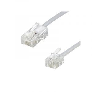 Cordon rj45 / rj11 1m80 blanc 1 pièce(s) cordon rj45 / rj11 1m80 blanc - ets normand optex