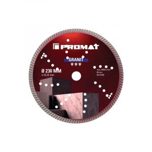 Disque à tronçonner diamant universel granit pro promat 1 pièce(s) disque tronçonner diam univ granit pro ø230mm perç 22,23mm - promat