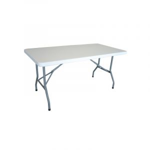 Table pliante blanc 1 pi&egrave;ce(s) 12.8 kg poly&eacute;thyl&egrave;ne 760 mm table pliante 1520 x 760 x 740 mm - poly&eacute;thyl&egrave;ne pliante 1520 mm 740 mm 45 mm - mobika
