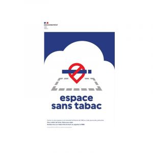 Affichage officiel " espaces sans tabac " 1 pièce(s) panneau rigide " espace sans tabac - périmètre " 400x600 mm - novap