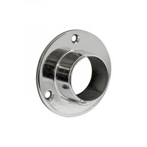 Naissance et enjoliveur pour tube de penderie 1 sachet(s) de 2 pièce(s) naissance fermée ronde pour tube ø19 mm - chromé rond - interges.com
