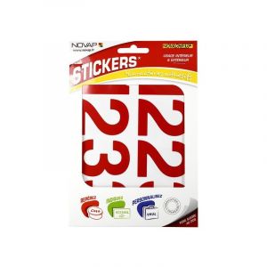 Caractères autocollants novadhesif chiffres novadhesif autocollants 60 mm blanc 1 pièce(s) - novap
