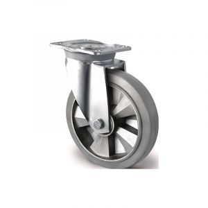 Roulette pivotante de charge lourde tecwerk 1 pi&egrave;ce(s) roulette pivotante de charge lourde &oslash; roue 200 mm capacit&eacute; de charge 500 kg - tecwerk