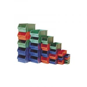 Lot boîte de rangement à ouverture frontale lk la-ka-pe 1 carton(s) de 25 pièce(s) boîte rangement ouv front lk l290/266xl140xh130mm ps bleue - la-ka-