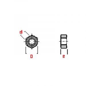 Écrou hexagonal - acier brut - classe 8 écrou hexagonal din 934 brut m4 din 934 1 boîte(s) de 200 pièce(s) m4 mm 7 mm 3.2 mm acier brut - viswood
