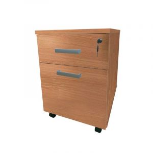 Caisson mobile 1 tiroir + 1 ds 420 x 555 x 587 mm - h&ecirc;tre 1 pi&egrave;ce(s) 420 mm mobile m&eacute;lamin&eacute; h&ecirc;tre caisson mobile 1 tiroir + 1 ds 420 x 555 x 587 mm -