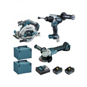 Pack 3 machines 18v 5ah 1 coffret(s) de 6 pièce(s) pack 3 machines 18v 5ah - makita