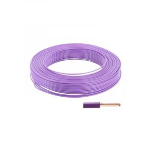 Fil rigide ho7 vu 1 bobine(s) de 100 mètre(s) linéaire fil âme rigide ho7 vu 2,5mm² violet - cofalog