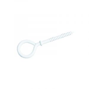 Piton à vis - acier plastifié blanc piton à vis ø 3 x 16 mm - rislanisé blanc 1 sachet(s) de 10 pièce(s) - vynex