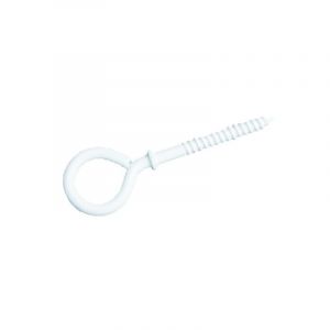 Piton à vis - acier plastifié blanc piton à vis ø 3 x 16 mm - rislanisé blanc 1 sachet(s) de 10 pièce(s) - vynex pro