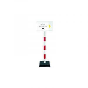 Poteau pvc rouge/blanc sur socle lesté 3kg avec support poteau pvc rouge/blanc sur socle lesté 3kg avec support 1 pièce(s) - novap