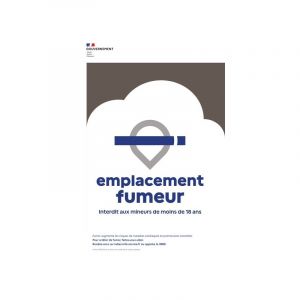 Affichage officiel " espaces sans tabac " 1 pièce(s) panneau adhésif " emplacement fumeur " a5 - novap