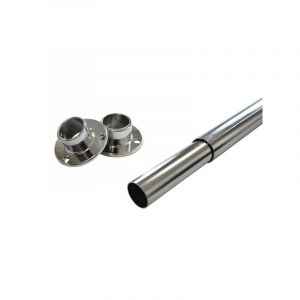 Kit tube de penderie extensible 1 kit(s) tube extensible rond ø18-20 mm x 0,6-1 m - chromé - interges.com